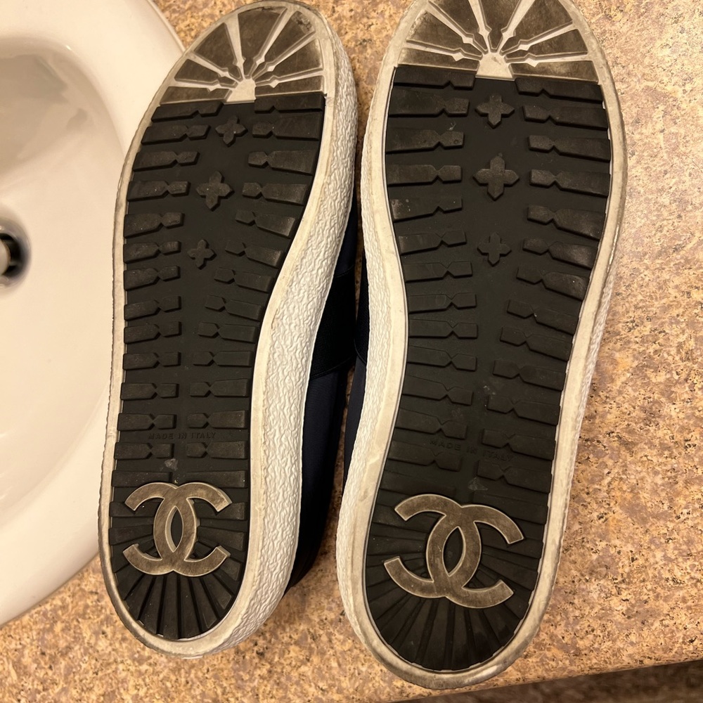 Chanel slip on sneakers